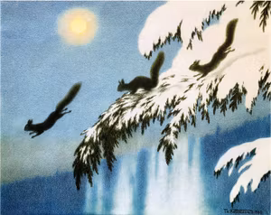 VINTERNATT MED EKORRAR