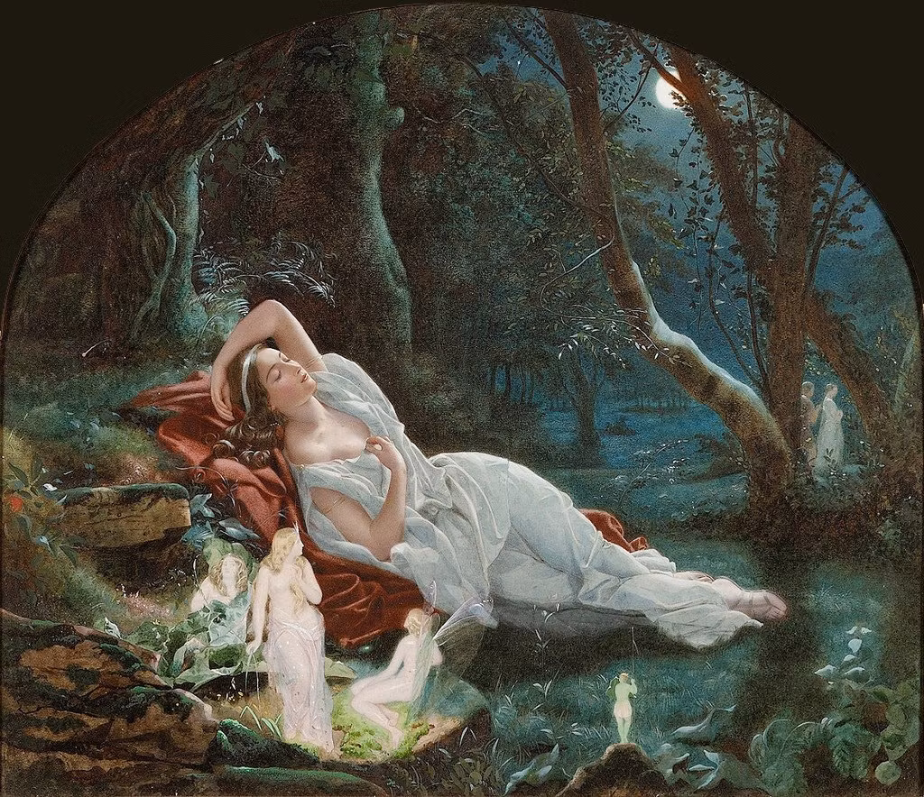 TITANIA SOVER I MÅNSKENET av JOHN SIMMONS