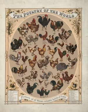 ALLA VÄRLDENS TUPP OCH HÖNS PLANSCH USA 1868