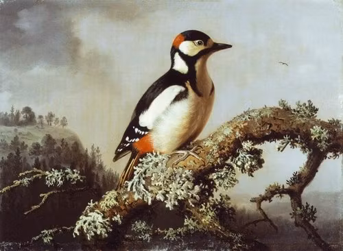 HACKSPETT av FERDINAND VON WRIGHT Oljetryck