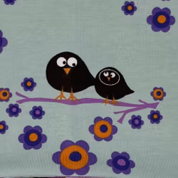 Knytelue med fugler, str.1-2år