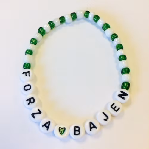 Armband HAMMARBY/BAJEN/FORZA BAJEN/GRÖNT OCH VITT