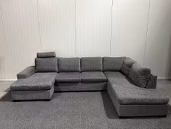 Begagnad grå U-Soffa