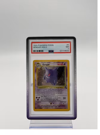 Gengar 1999 Fossil Holo PSA 7