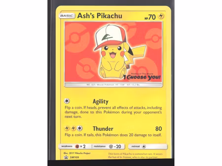 Ash's Pikachu - SM109 - SM Black Star Promos