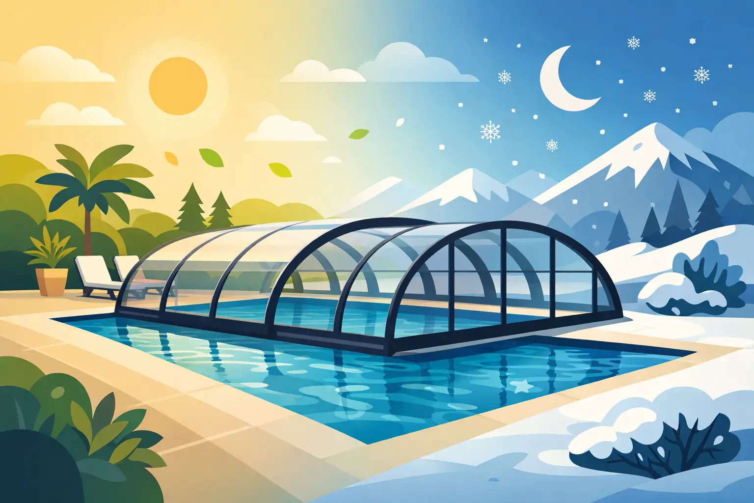 Fördelar med pooltak året runt