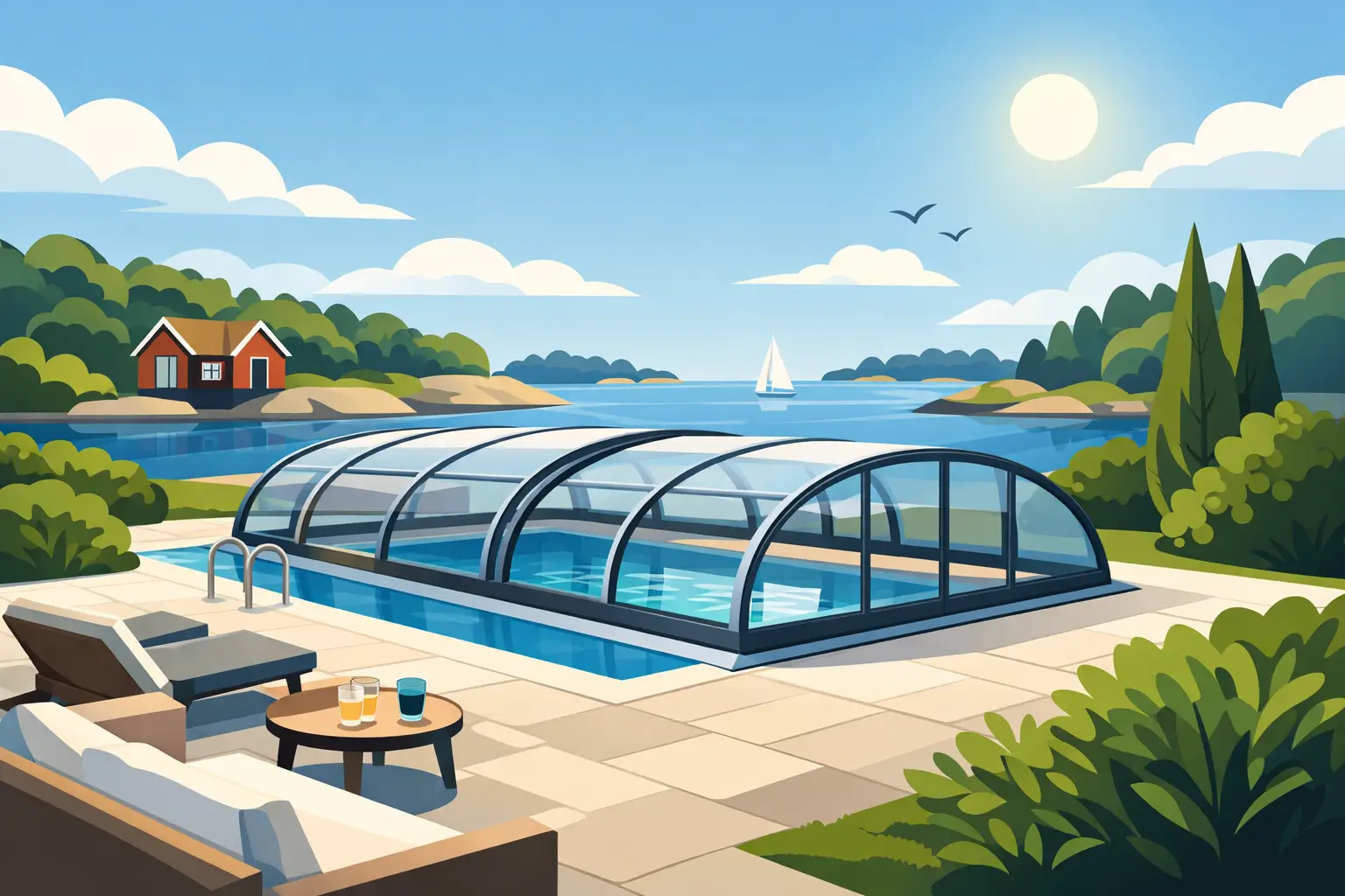 Pooltak i Blekinge län - rätt val för poolen