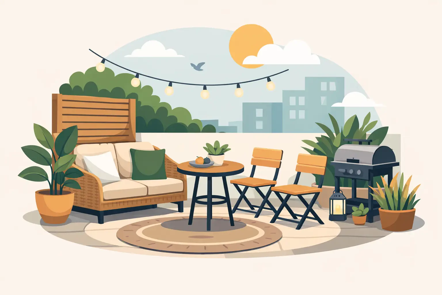 Bästa utemöbler för liten uteplats