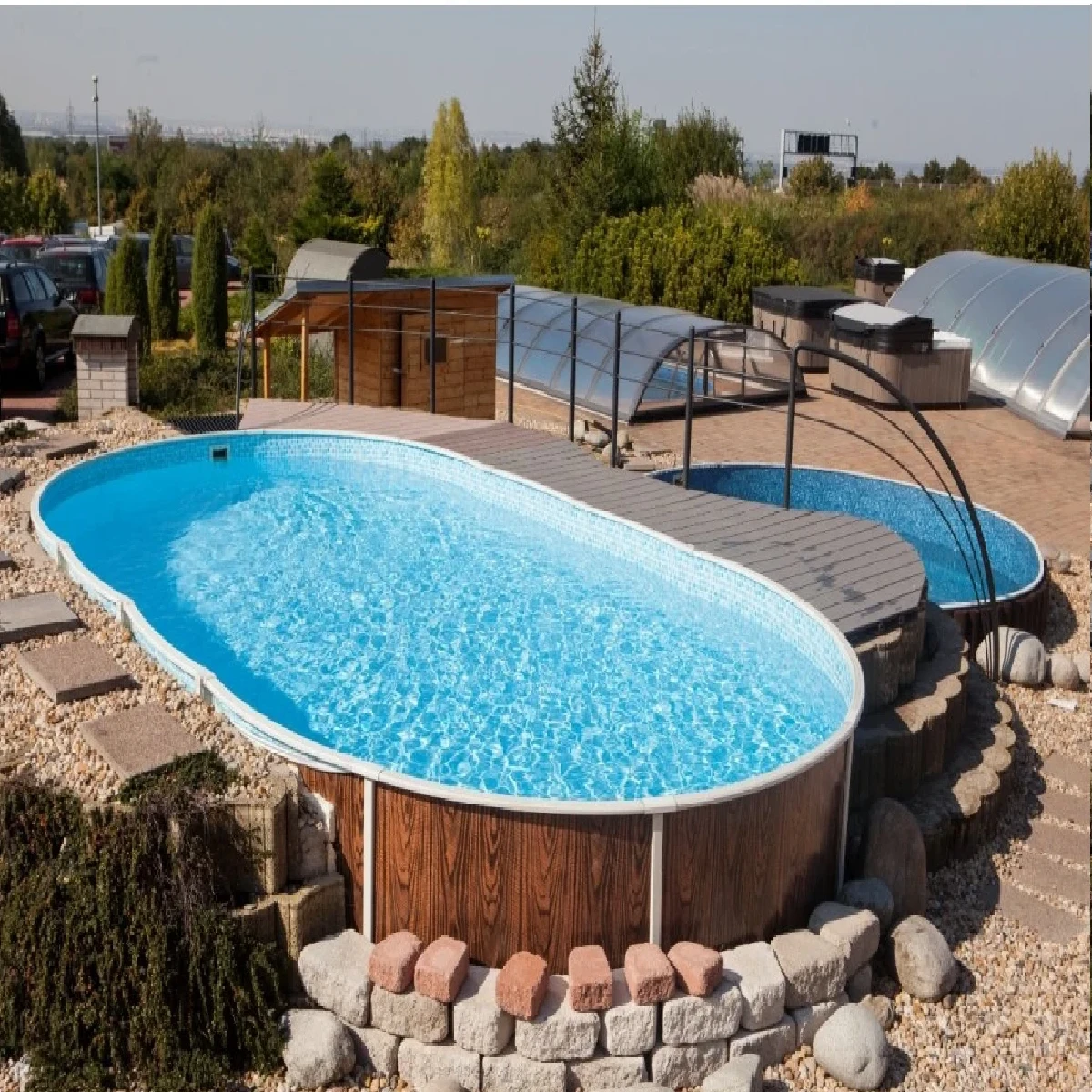 Stålväggspool Azuro Oval