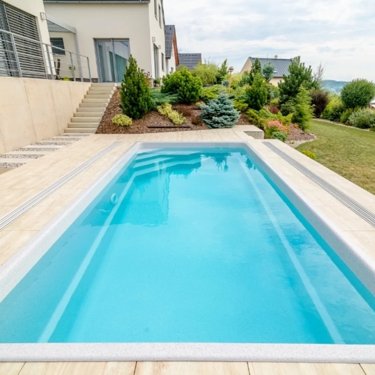 Lyra – En Elegant Glasfiberpool för Din Trädgård