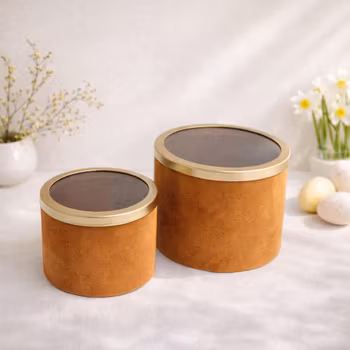 Bokser oransje - rund - 2 stk