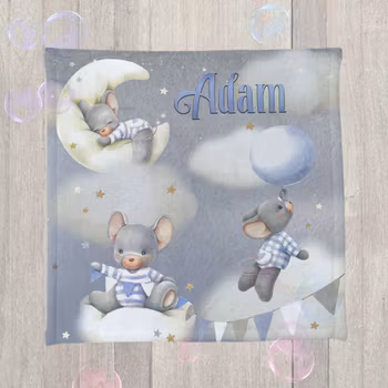 Vaskeklut - Mus - blå