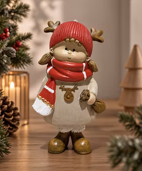 Julebarn med pose - 14 cm