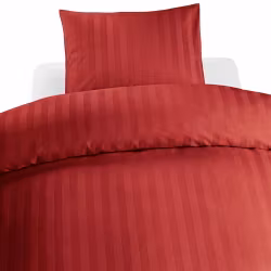 Hotell Bäddset Satin Röd Enkeltäcke 150x210 Borganäs of Sweden