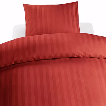 Hotell Bäddset Satin Röd Enkeltäcke 150x210 Borganäs of Sweden