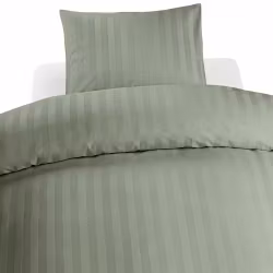 Hotell Bäddset Satin Grön Enkeltäcke 150x210 Borganäs of Sweden