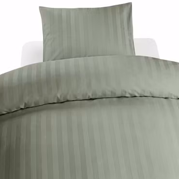 Hotell Bäddset Satin Grön Enkeltäcke 150x210 Borganäs of Sweden