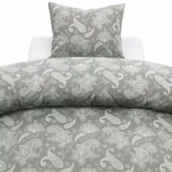 Tilly Bäddset Grön Paisley Enkeltäcke 150x210 Borganäs of Sweden