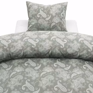 Tilly Bäddset Grön Paisley Enkeltäcke 150x210 Borganäs of Sweden