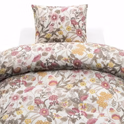 Blombacken Bäddset Rosa Blommigt Enkeltäcke 150x210 Borganäs of Sweden