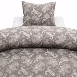 Tilly Bäddset Sand Paisley Enkeltäcke 150x210 Borganäs of Sweden