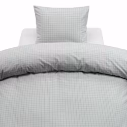 Birger Bäddset Grön Flanell Rutigt Enkeltäcke 150x210 Borganäs of Sweden
