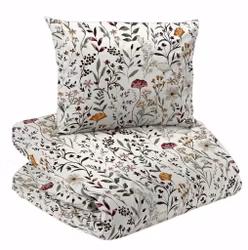 Cecilia Bäddset Multi Blommigt Enkeltäcke 150x210 Redlunds