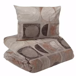 Como Bäddset Beige/Cognac Enkeltäcke 150x210 Redlunds