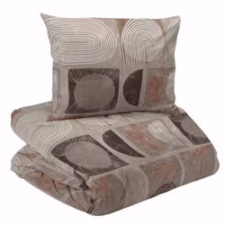 Como Påslakanset Beige/Cognac Enkeltäcke 150x210 Redlunds