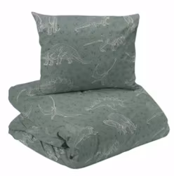 Dino Bäddset Grön Dinosaurier Enkeltäcke 150x210 Redlunds