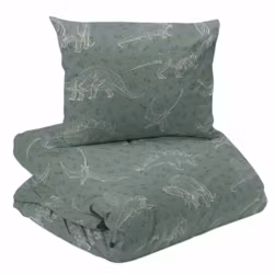Dino Påslakanset Grön Dinosaurier Enkeltäcke 150x210 Redlunds