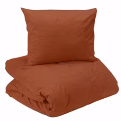 Elton Bäddset Cognac BCI Bomull Enkeltäcke 150x210 Nina Royal