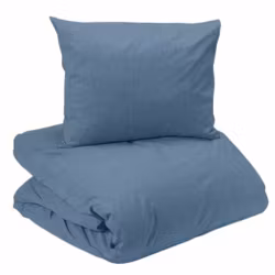 Elton Påslakanset Denim BCI Bomull Enkeltäcke 150x210 Nina Royal