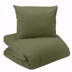 Elton Bäddset Oliv BCI Bomull Enkeltäcke 150x210 Nina Royal