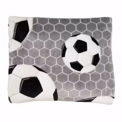 Fotboll Pläd Grå Barn 130x150 Redlunds