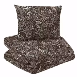 Hage Påslakanset Brun Blommigt Enkeltäcke 150x210 Redlunds