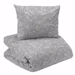 Hage Påslakanset Grå/Beige Blommigt Enkeltäcke 150x210 Redlunds