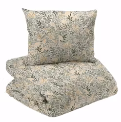 Hage Bäddset Linne Blommigt Enkeltäcke 150x210 Redlunds