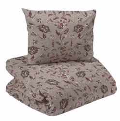 Ingela Bäddset Satin Mullvad/Vinröd Enkeltäcke 150x210 Redlunds