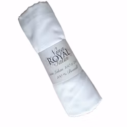 Lakan Satin Vit BCI Bomull Enkelsäng 150x250 Nina Royal