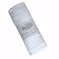 Lakan Satin Vit BCI Bomull Dubbelsäng 240x260 Nina Royal