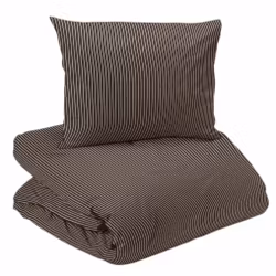 Malte Påslakanset Choklad Randigt Enkeltäcke 150x210 Redlunds