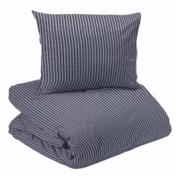 Malte Påslakanset Marinblå Randigt Enkeltäcke 150x210 Redlunds
