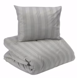 Mirage Bäddset Hotell Satin Ljusgrå Enkeltäcke 150x210 Redlunds