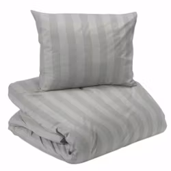 Mirage Påslakanset Hotell Satin Ljusgrå Enkeltäcke 150x210 Redlunds