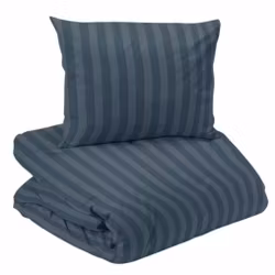 Mirage Påslakanset Hotell Satin Marinblå Enkeltäcke 150x210 Redlunds