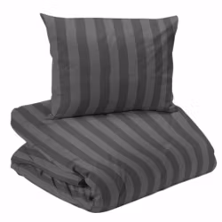 Mirage Påslakanset Hotell Satin Mörkgrå Enkeltäcke 150x210 Redlunds