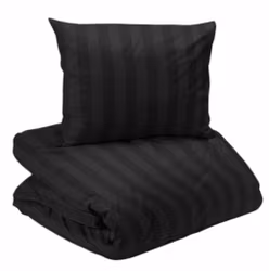 Mirage Bäddset Hotell Satin Svart Enkeltäcke 150x210 Redlunds