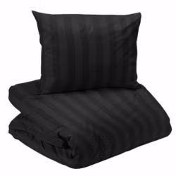 Mirage Påslakanset Hotell Satin Svart Enkeltäcke 150x210 Redlunds