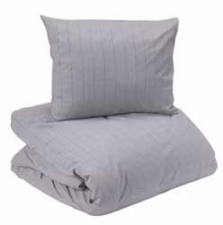 Square Bäddset Satin Ljusgrå Enkeltäcke 150x210 Redlunds